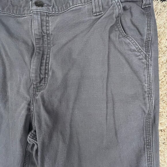 Carhartt Relaxed Fit Pants Size 40x32 Gray Adult Men’s Straight Cut Zipper Fly - Picture 3 of 15